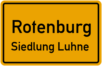 Straßenverzeichnis Rotenburg Siedlung Luhne