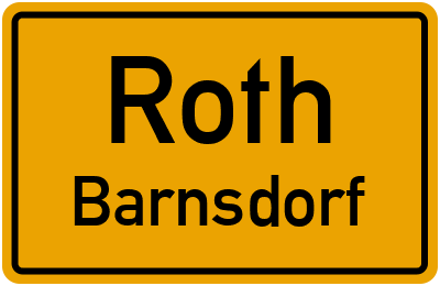 Ortsschild Roth Barnsdorf