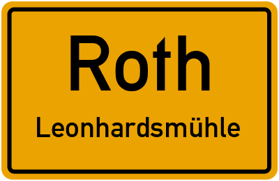 Straßenverzeichnis Roth Leonhardsmühle