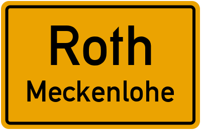 Ortsschild Roth Meckenlohe