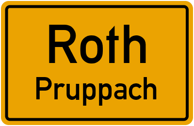 Ortsschild Roth Pruppach