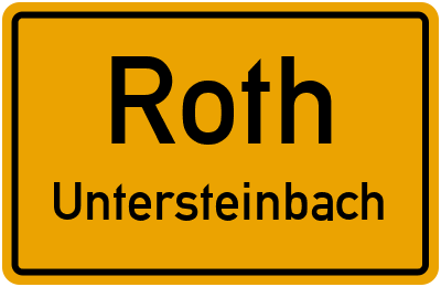 Ortsschild Roth Untersteinbach
