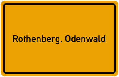 Ortsschild von Gemeinde Rothenberg, Odenwald in Hessen