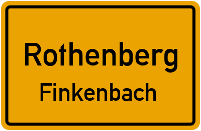 Straßenverzeichnis Rothenberg Finkenbach