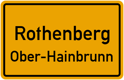 Straßenverzeichnis Rothenberg Ober-Hainbrunn