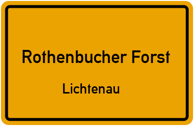 Straßenverzeichnis Rothenbucher Forst Lichtenau