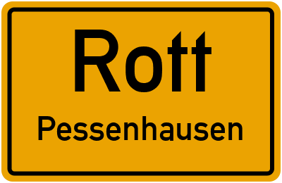Ortsschild Rott Pessenhausen