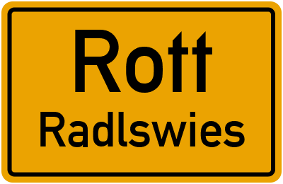 Ortsschild Rott Radlswies