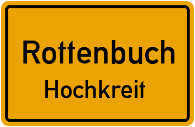 Straßenverzeichnis Rottenbuch Hochkreit