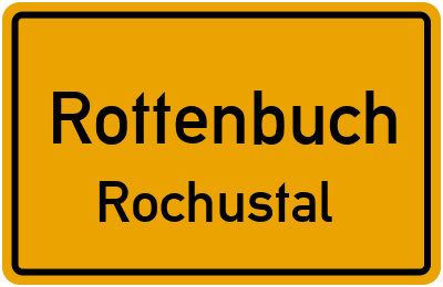 Ortsschild Rottenbuch Rochustal