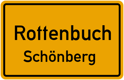 Ortsschild Rottenbuch Schönberg