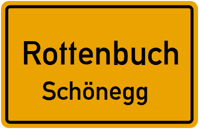 Ortsschild Rottenbuch Schönegg