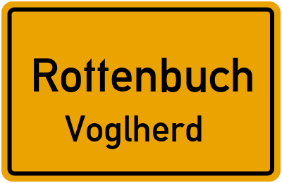 Ortsschild Rottenbuch Voglherd