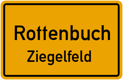 Ortsschild Rottenbuch Ziegelfeld