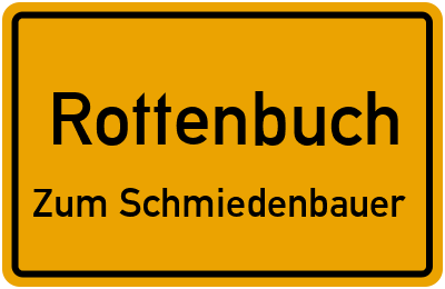 Straßenverzeichnis Rottenbuch Zum Schmiedenbauer