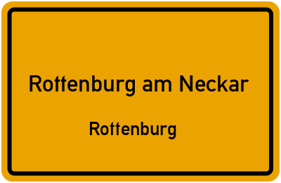 Straßenverzeichnis Rottenburg am Neckar Rottenburg