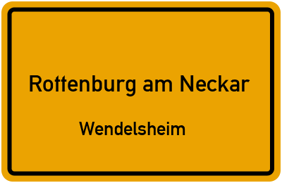 Straßenverzeichnis Rottenburg am Neckar Wendelsheim