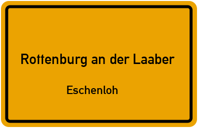 Straßenverzeichnis Rottenburg an der Laaber Eschenloh