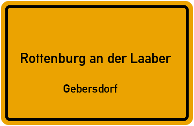 Straßenverzeichnis Rottenburg an der Laaber Gebersdorf