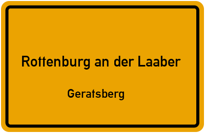 Straßenverzeichnis Rottenburg an der Laaber Geratsberg
