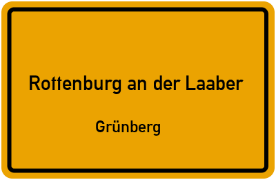 Straßenverzeichnis Rottenburg an der Laaber Grünberg