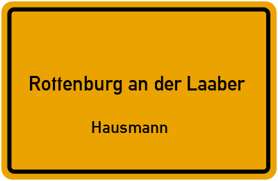 Straßenverzeichnis Rottenburg an der Laaber Hausmann