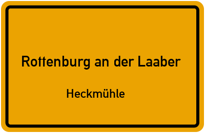 Straßenverzeichnis Rottenburg an der Laaber Heckmühle