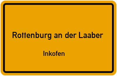 Straßenverzeichnis Rottenburg an der Laaber Inkofen