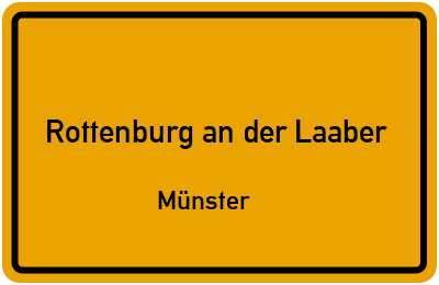 Straßenverzeichnis Rottenburg an der Laaber Münster