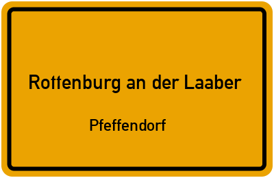Straßenverzeichnis Rottenburg an der Laaber Pfeffendorf