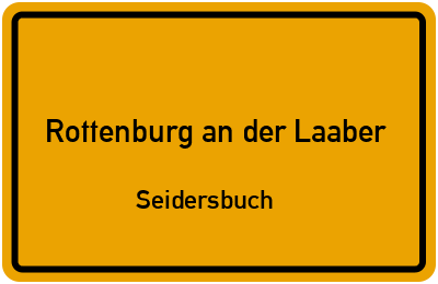 Straßenverzeichnis Rottenburg an der Laaber Seidersbuch