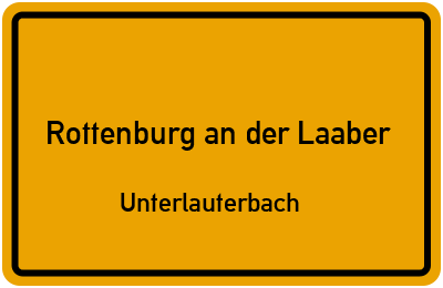 Straßenverzeichnis Rottenburg an der Laaber Unterlauterbach