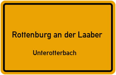 Straßenverzeichnis Rottenburg an der Laaber Unterotterbach