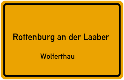 Straßenverzeichnis Rottenburg an der Laaber Wolferthau