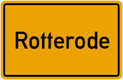 Ortsschild von Gemeinde Rotterode in Thüringen