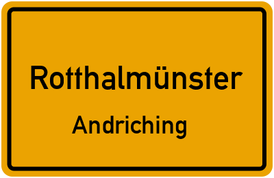 Straßenverzeichnis Rotthalmünster Andriching