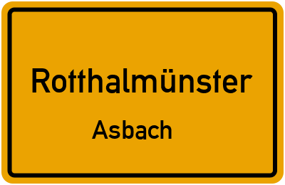 Straßenverzeichnis Rotthalmünster Asbach