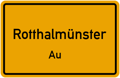 Straßenverzeichnis Rotthalmünster Au