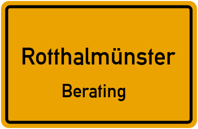 Straßenverzeichnis Rotthalmünster Berating