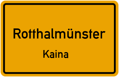 Straßenverzeichnis Rotthalmünster Kaina