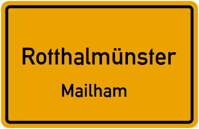 Straßenverzeichnis Rotthalmünster Mailham