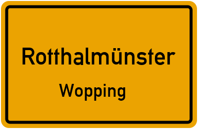 Straßenverzeichnis Rotthalmünster Wopping