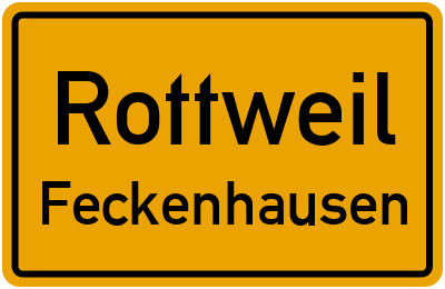 Ortsschild Rottweil Feckenhausen