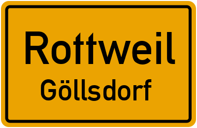 Ortsschild Rottweil Göllsdorf