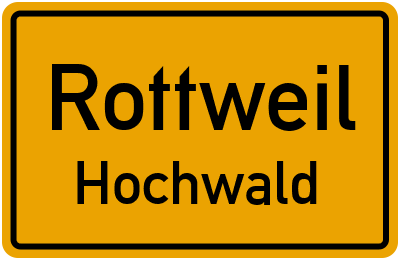 Ortsschild Rottweil Hochwald