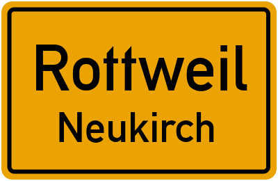 Ortsschild Rottweil Neukirch