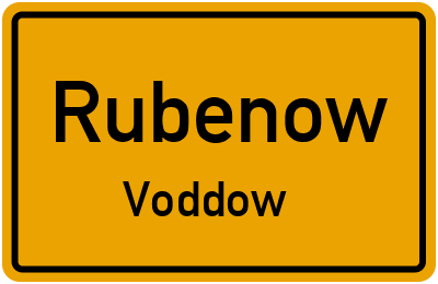 Straßenverzeichnis Rubenow Voddow