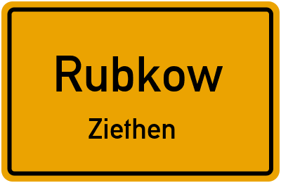 Straßenverzeichnis Rubkow Ziethen