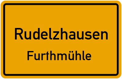 Ortsschild Rudelzhausen Furthmühle