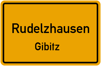 Ortsschild Rudelzhausen Gibitz